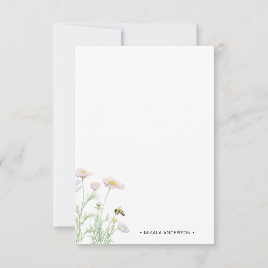 Honey Bee Personalisiert Note Dankeskarte (Vorderseite)