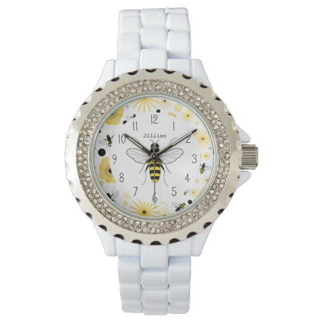 Honey Bee Personalisiert Watch Armbanduhr (Vorderseite)