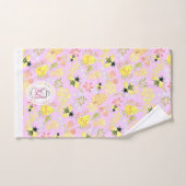 Honey Bee Pink Badhandtuch Set (Handtuch)