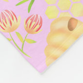 Honey Bee Pink Fleecedecke (Ecke)