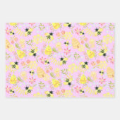 Honey Bee Pink Geschenkpapier Set (Vorderseite)