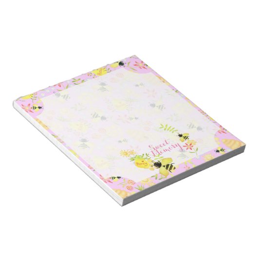 Honey Bee Pink Notizblock (angewinkelt)