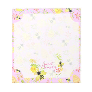 Honey Bee Pink Notizblock