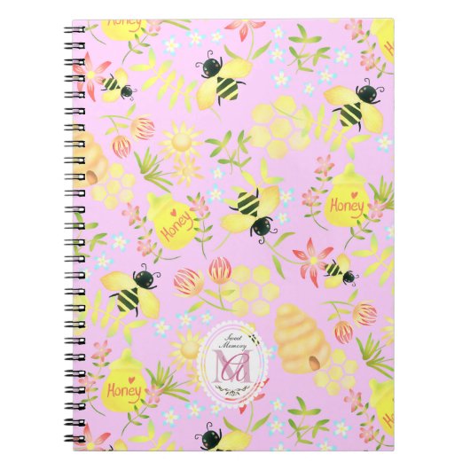 Honey Bee Pink Notizblock (Vorderseite)