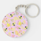 Honey Bee Pink Schlüsselanhänger (Rückseite)