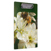 Honey Bee Plum Blossom Nature Study Clipboard Klemmbrett (Rechts)