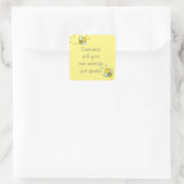Honey Bee Quadratischer Aufkleber (Tasche)