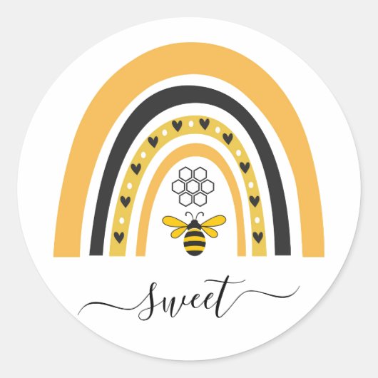 Honey Bee Rainbow Sweet Sticker (Vorderseite)