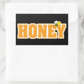 HONEY BEE RECHTECKIGER AUFKLEBER (Tasche)