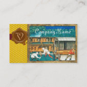 HONEY BEE RED BEEKEEPER BROWN WAX SIEGEL MONOGRAM VISITENKARTE (Rückseite)