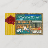 HONEY BEE RED BEEKEEPER RED WAX SIEGEL MONOGRAM VISITENKARTE (Rückseite)