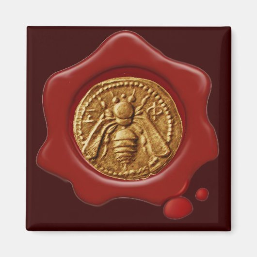 HONEY BEE RED WAX SIEGEL MAGNET (Vorne)