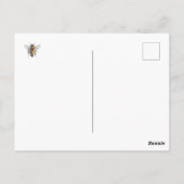 Honey Bee Rettete die Bienen-Script-Blume Postkarte (Rückseite)