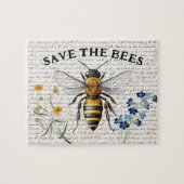 Honey Bee Rettete die Bienen-Script-Blume Puzzle (Horizontal)