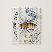 Honey Bee Rettete die Bienen-Script-Blume Puzzle (Vertikal)