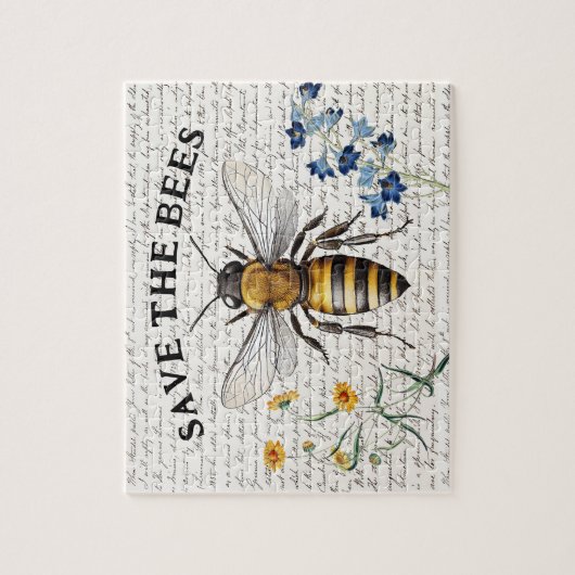 Honey Bee Rettete die Bienen-Script-Blume Puzzle (Vertikal)