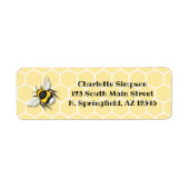 Honey Bee Return Address Label (Vorne)