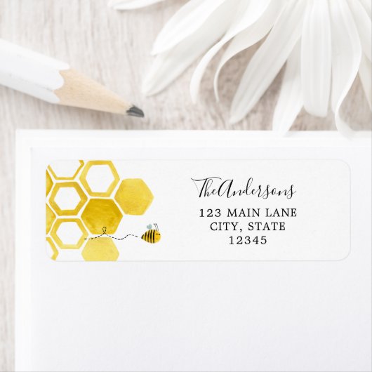 Honey Bee Return Address Label (Insitu)