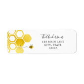 Honey Bee Return Address Label (Vorne)