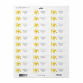 Honey Bee Return Address Label (Vorne)