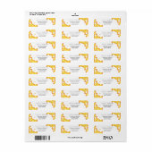 Honey Bee Return Address Label (Vorne)