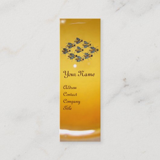 HONEY BEE, RINDFLEISCH/Bienenzucht Mini Visitenkarte (Vorderseite)