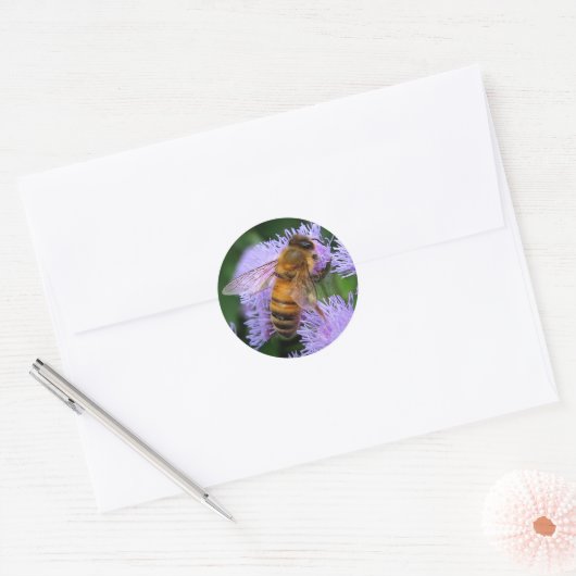 Honey Bee Runder Aufkleber (Umschlag)