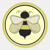 Honey Bee Runder Aufkleber (Vorderseite)