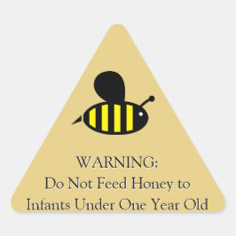 Honey Bee Säugling Warning Gold Dreieckiger Aufkleber