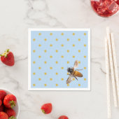 Honey Bee | Schwarz-Gold-Polka-Dot-Muster Serviette (Beispiel)