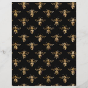 Honey Bee Scrapbook Paper Sheet