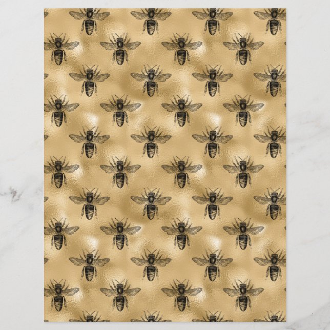Honey Bee Scrapbook Paper Sheet (Vorderseite)