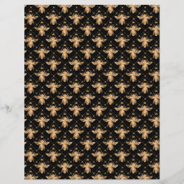 Honey Bee Scrapbook Paper Sheet