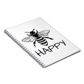Honey Bee/ Sei glücklich Notizblock (Rechte Seite)