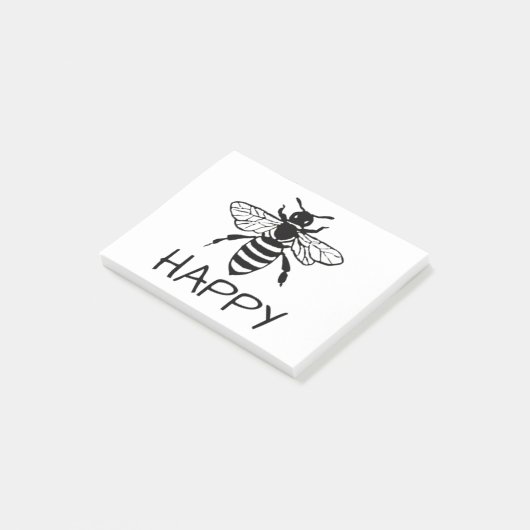Honey Bee/ Sei glücklich Post-it Klebezettel (angewinkelt)