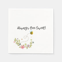 Honey Bee Shower Dessert Napkin
