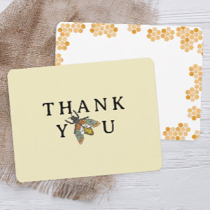 Honey Bee Simple Baby Dusche Danke Karte   Mini