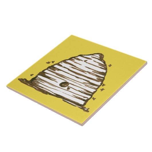 Honey Bee Skep Yellow Fliese (Seite)