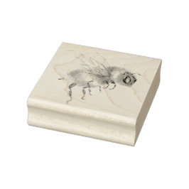 Honey Bee Sketch Gummistempel
