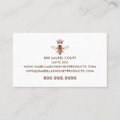 Honey Bee Skincare Amber Products Business Card Visitenkarte (Rückseite)