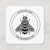 Honey Bee Square Business Card Quadratische Visitenkarte (Vorderseite)
