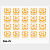 Honey Bee Square Sticker (Blatt)