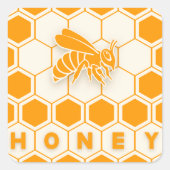 Honey Bee Square Sticker (Vorderseite)
