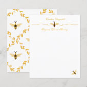 Honey Bee Stationery (Vorne/Hinten)