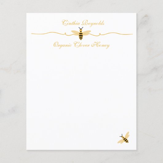 Honey Bee Stationery (Vorderseite)