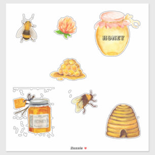 Honey Bee Stickers Aufkleber