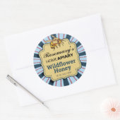 Honey Bee Sunburst Cornflower Blue Honey Sticker (Umschlag)