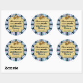 Honey Bee Sunburst Cornflower Blue Honey Sticker (Blatt)
