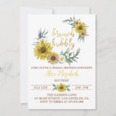 Honey Bee Sunflower Baby Shower Einladung (Vorderseite)