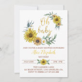 Honey Bee Sunflower Baby Shower Einladung (Vorderseite)